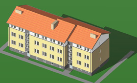 Wizualizacja budynków wielorodzinnych Lasówki Gmina Grodzisk Wielkopolski